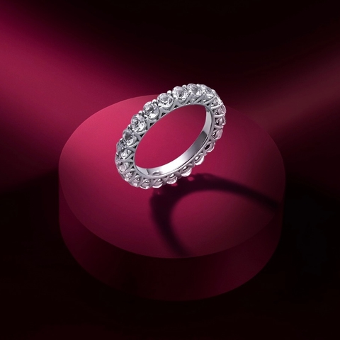 Aliança Inteira Lenny em Diamantes Naturais - 10 pontos - comprar online