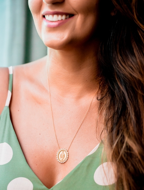 Gargantilha Nossa Senhora das Graças - Coleção Aquarela Divina