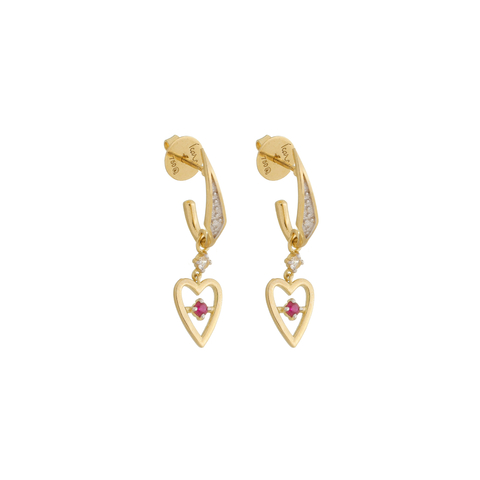 Meia Argola Copas Rubi - Coleção VEGAS