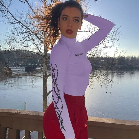 Blusa de Manga Longa Rock More