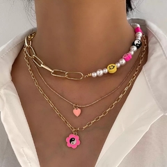 Colar Yin Yang 3 pçs