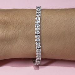 Pulseira RIVIERA OVAL em zirconia prata 925 - comprar online