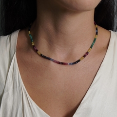 Colar Ouro 18k Pedras Preciosas - comprar online