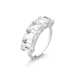 Meia Aliança Zirconia Branca Prata 925 - comprar online