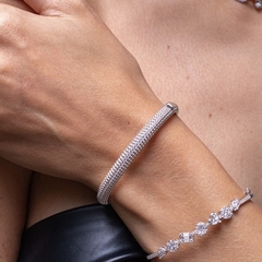 BRACELETE BOLINHAS COM 1 FILEIRA ZIRCONIA CENTRAL - comprar online