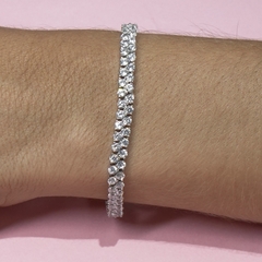 Pulseira RIVIERA DUPLA em zirconia prata 925 - comprar online