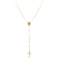Colar Terço ouro 18k com cristais - loja online