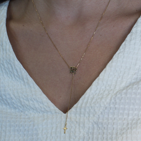 COLAR GRAVATA FÉ OURO 18K - comprar online