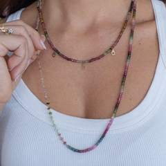 Colar Ouro 18k com Pedras de Turmalina - comprar online