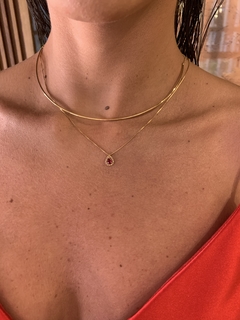colar meio Aro slim 18k - loja online