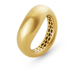 Anel Abaulado Alto ouro 18k - comprar online