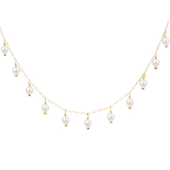 Colar drops de pérolas ouro 18k - comprar online