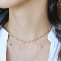 COLAR CHOCKER BOLINHAS OURO 18k - Pratas e Pedras Joalheria