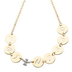 PULSEIRA PLACA PAI NOSSO OURO AMARELO 18K COM DIAMANTE na internet