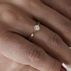 Anel solitário de brilhante 30 pontos ouro 18k na internet