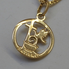 Pingente Batismo com Zircônia ouro 18k - comprar online