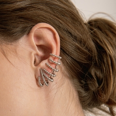 BRINCO EARCUFF DE BOLINHAS PRATA 925