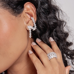 ANEL 3 FILEIRAS DE GOTAS EM ZIRCONIA - comprar online