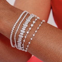 Pulseira Riviera Prata 925 Zircônias 3mm - loja online