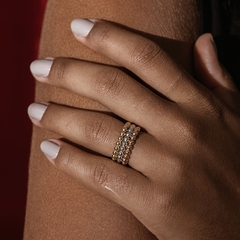 anel minuano bolas Liso Ouro Amarelo - comprar online