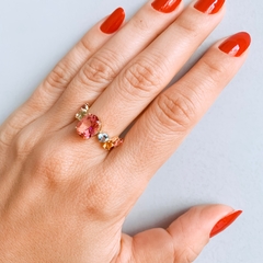 ANEL TOPAZIO OVAL OURO 18K - comprar online