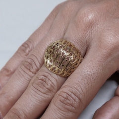 Anel tramas ouro 18k - comprar online