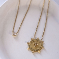 ESCAPULÁRIO TUDO POSSO NAQUELE QUE ME FORTACELE OURO 18k COM BRILHANTES na internet