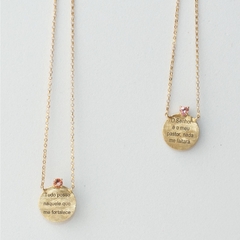 ESCAPULÁRIO SALMOS 18K OURO COM TOPÁZIO PEACH E PINK - comprar online