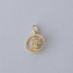 Pingente Batismo com Zircônia ouro 18k na internet