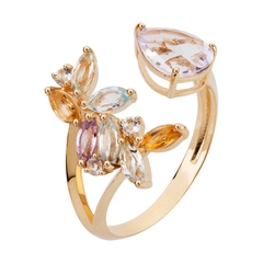 ANEL ABERTO GOTA OURO 18K