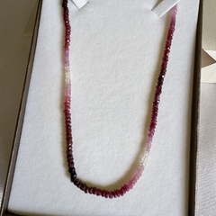 Colar Curto Ouro 18k com Rubis em Degradê - comprar online