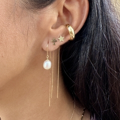 Brinco Gancho Perola ouro 18k - comprar online
