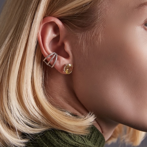 Piercing 3 Fileiras brilhante Ouro Branco 18k - comprar online