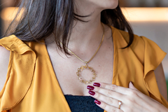 Pingente mandala trabalhada ouro 18k - loja online