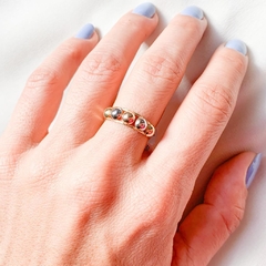 Anel marbles ouro 18k