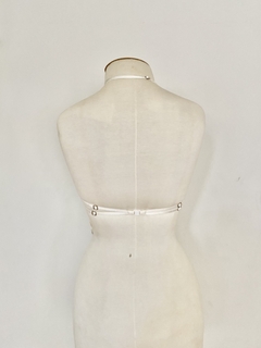 Top halter renda off white na internet