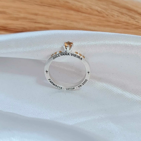 ANEL DE FORMATURA PREMIUM PRATA