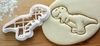 Cortantes para galletitas porcelana ceramica dinosaurios 20