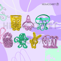Cortantes para galletitas Bob Esponja packx7
