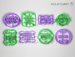 Cortante para galletitas Dia de la madre Packx8