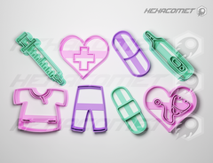 Cortante para galletitas Medicina enfermeria Packx8