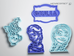 Cortante para galletitas Disney Frozen Packx4