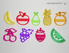 Cortante para galletitas Fruta Packx9