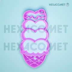 Cortante para galletitas Helado 6