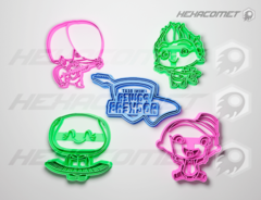 Cortante para galletitas Mini Beat Power Rockers Packx5
