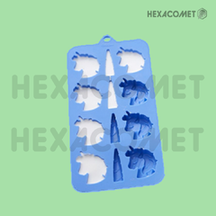 Molde de silicona Unicornios 2