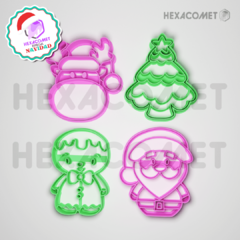 Cortante para galletitas navidad pack4