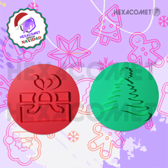 Sellos para masas y galletitas navidad - Hexacomet Cortantes
