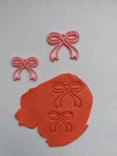 Sellos para galletitas porcelana ceramica moño