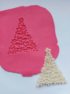 Sellos para galletitas porcelana ceramica arbol navideño